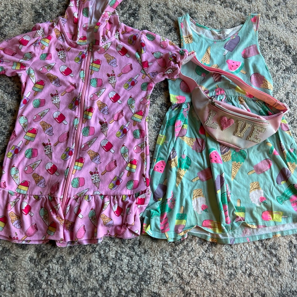 Popsicles Swim Cover Up + Popsicles Drees + Waist Bag